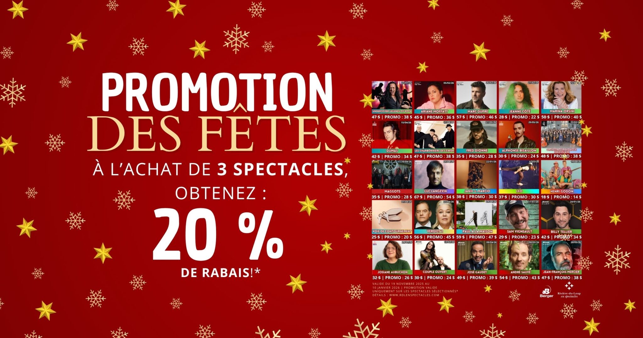 Lancement de notre PROMOTION DES FÊTES! 20% de rabais sur des ...